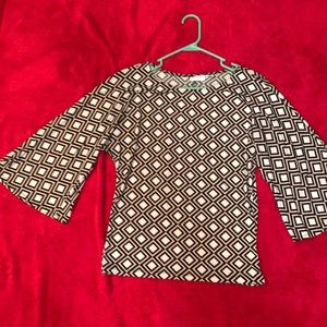 Bell-sleeved top